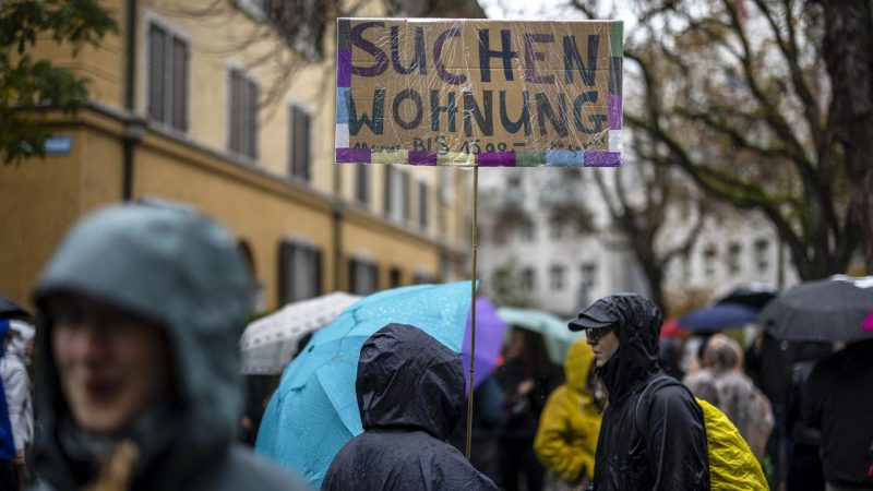 Zurich : des manifestants dénoncent les abus présumés des acteurs du secteur immobilier