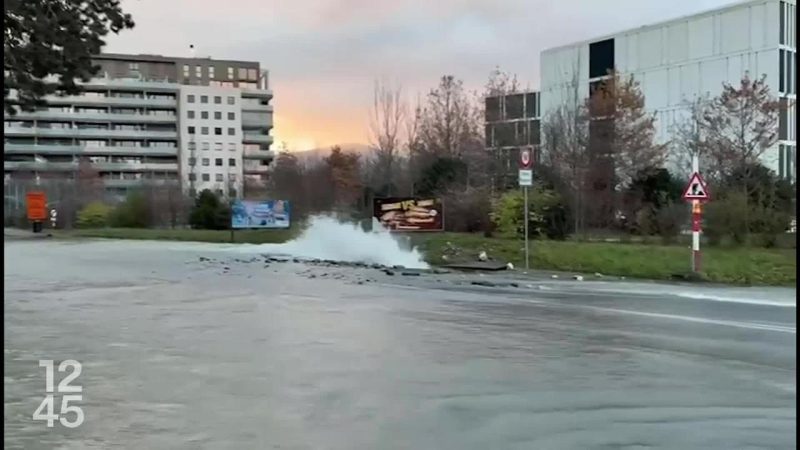 Fuite d’eau majeure à Chêne-Bougeries : perturbation de la circulation et déviations